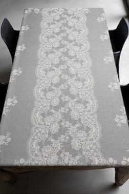 Zaraf Dertsiz Masa Örtüsü 150x220 cm Gri - Çeyiz Diyarı (1)