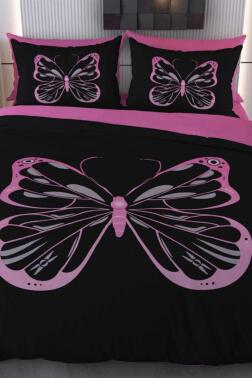 Zelley Mikro Saten 3D Dijital Baskılı Çift Kişilik Nevresim Takımı - Çeyiz Diyarı